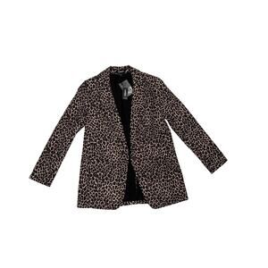 NWT  Express Leopard Print Boyfriend Blazer Professional Single Button Small